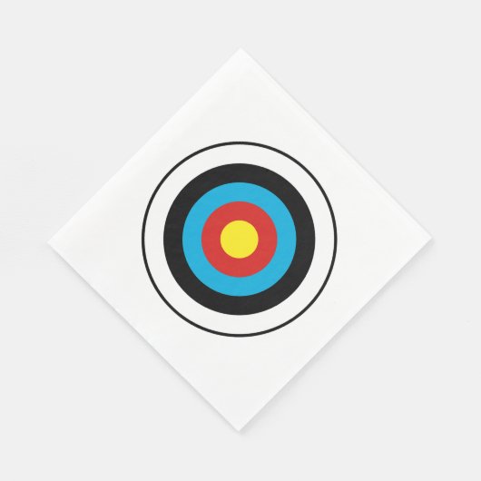 Serviette En Papier Conception cible Bullseye (Coin)