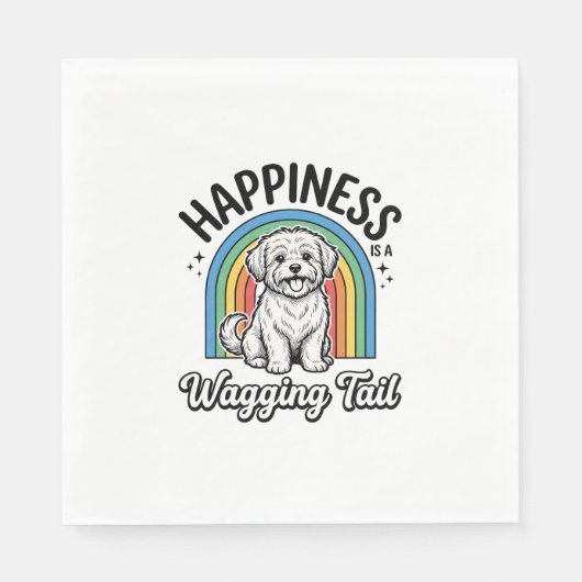 Serviette En Papier Conception d'amant de chien de queue qui remue de (Devant)