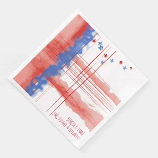 Serviette En Papier Conception d'aquarelle Abstraite avec espace perso (Coin)