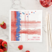 Serviette En Papier Conception d'aquarelle Abstraite avec espace perso (En situation)