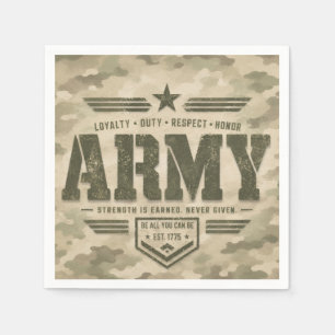 Serviette En Papier Conception d'armée tactique