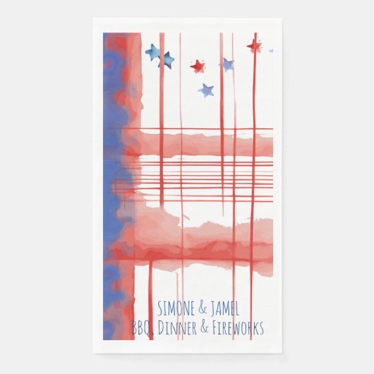 Serviette En Papier Conception de aquarelle abstraite avec espace pers (Devant)