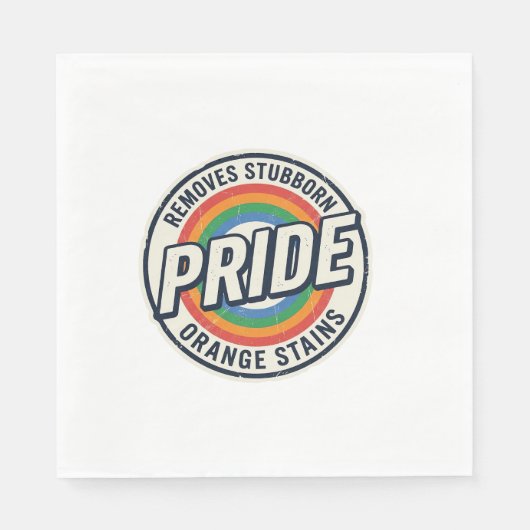 Serviette En Papier Conception de badge arc-en-ciel de protestation de (Devant)