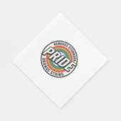 Serviette En Papier Conception de badge arc-en-ciel de protestation de (Coin)