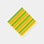 Serviette En Papier Conception de bandes verticales orange jaune vert (Coin)