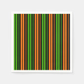 Serviette En Papier Conception de bandes verticales orange vert (Devant)