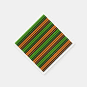 Serviette En Papier Conception de bandes verticales orange vert (Coin)