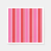 Serviette En Papier Conception de bandes verticales rose bubble gum ro (Devant)