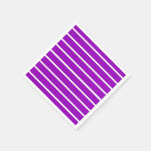 Serviette En Papier Conception de bandes violettes et blanches (Coin)