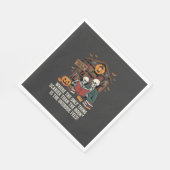 Serviette En Papier Conception de bibliothèque de squelette d'Hallowee (Coin)