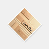 Serviette En Papier Conception de bois géométrique sur sable (Coin)