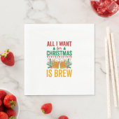Serviette En Papier Conception de boisson de vacances Christmas Brew (En situation)