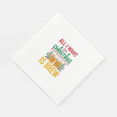 Serviette En Papier Conception de boisson de vacances Christmas Brew (Coin)