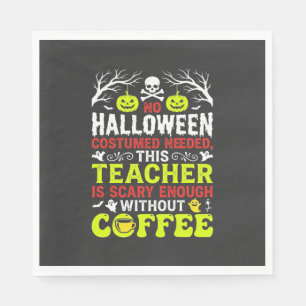 Serviette En Papier Conception de café assez effrayant pour Halloween 