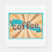Serviette En Papier Conception de café rétro (Devant)