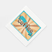 Serviette En Papier Conception de café rétro (Coin)