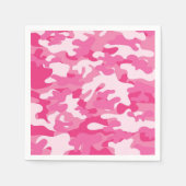 Serviette En Papier Conception de caméscopes rose et blanc (Devant)