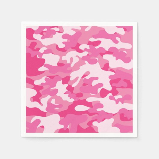 Serviette En Papier Conception de caméscopes rose et blanc (Devant)