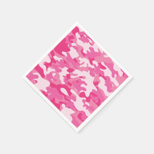 Serviette En Papier Conception de caméscopes rose et blanc (Coin)