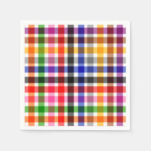 Serviette En Papier Conception de carreaux écossais à tartan en twill