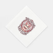 Serviette En Papier Conception de chat drôle de la Saint-Valentin - Ch (Coin)