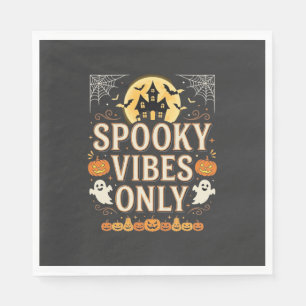 Serviette En Papier Conception de château fantôme Halloween Vibes Somb