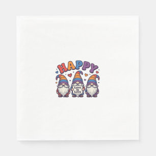 Serviette En Papier Conception de chemise arc-en-ciel Gnome du mois de