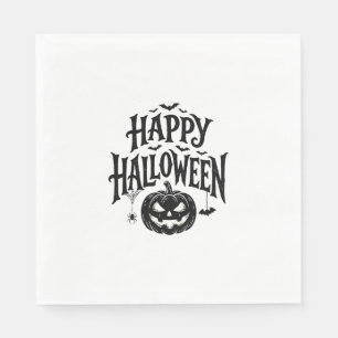 Serviette En Papier Conception de chemise Chauve-souris Citrouille Joy