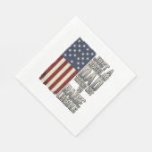 Serviette En Papier Conception de chemise de citation de drapeau vinta (Coin)