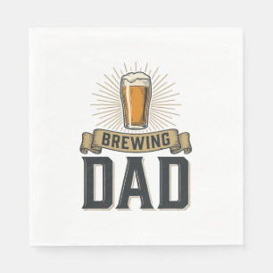 Serviette En Papier Conception de chemise de gravure vintage de bière 