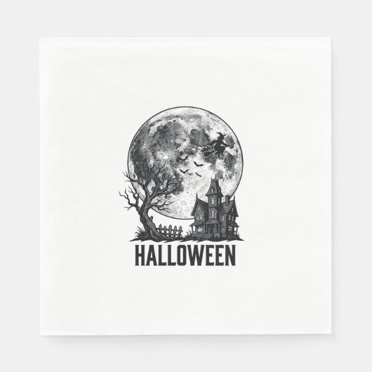 Serviette En Papier Conception de chemise de lune de maison hantée Hal (Devant)