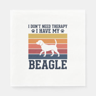Serviette En Papier Conception de chemise de thérapie pour chien Beagl