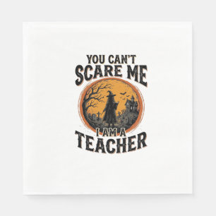 Serviette En Papier Conception de chemise d'école effrayante de profes