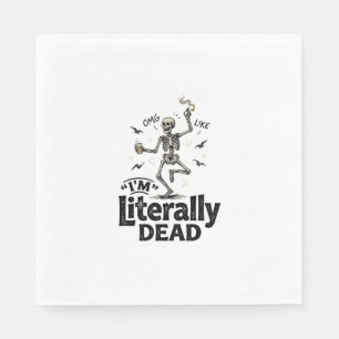 Serviette En Papier Conception de chemise d'humour de squelette vintag