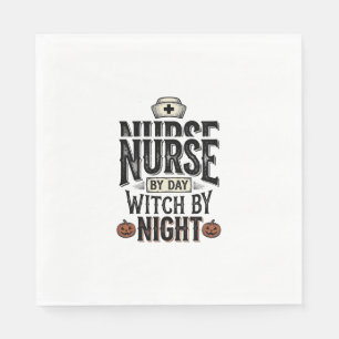 Serviette En Papier Conception de chemise Halloween Sorcière de nuit I