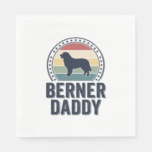 Serviette En Papier Conception de chemise vectorielle Berner Daddy Vin (Devant)