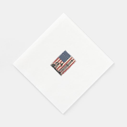 Serviette En Papier Conception de chemise vectorielle de drapeau améri (Coin)