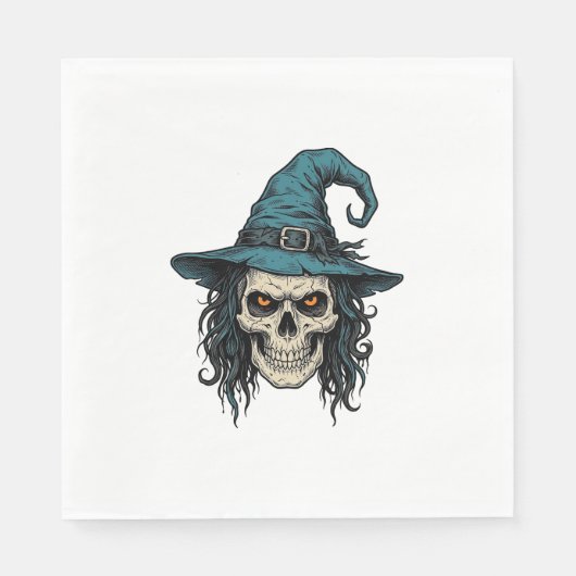 Serviette En Papier Conception de chemise vectorielle Halloween crâne (Devant)