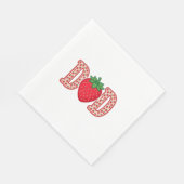 Serviette En Papier Conception de chemise vectorielle lettrage fraise (Coin)