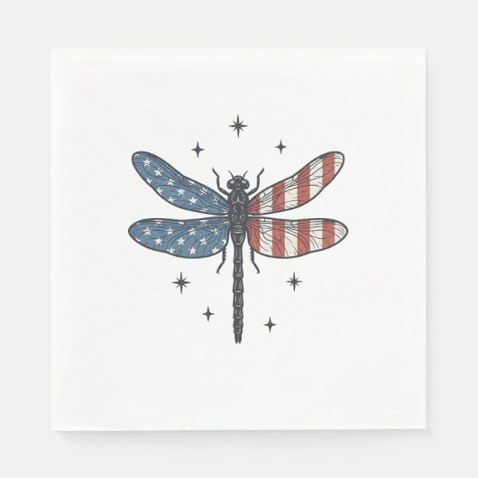 Serviette En Papier Conception de chemise vectorielle libellule patrio (Devant)
