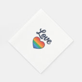 Serviette En Papier Conception de chemise vectorielle Love Rainbow Hea (Coin)