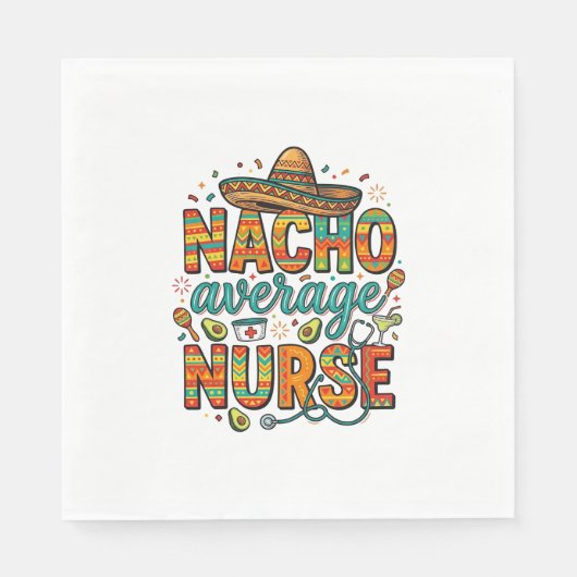 Serviette En Papier Conception de chemise vectorielle Nacho Average Nu (Devant)