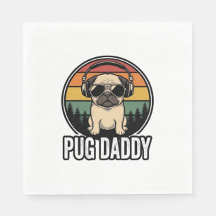 Serviette En Papier Conception de chemise vectorielle pour chien Pug D