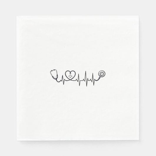 Serviette En Papier Conception de chemise vectorielle Stéthoscope Batt (Devant)
