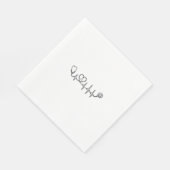 Serviette En Papier Conception de chemise vectorielle Stéthoscope Batt (Coin)