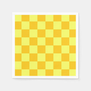 Serviette En Papier Conception de chèques jaune clair et foncé