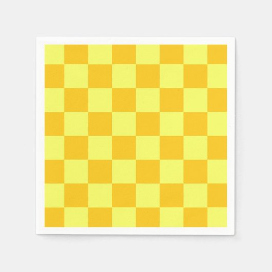 Serviette En Papier Conception de chèques jaune clair et foncé (Devant)