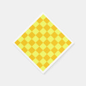 Serviette En Papier Conception de chèques jaune clair et foncé (Coin)