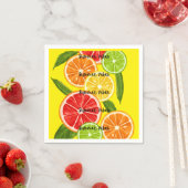 Serviette En Papier Conception de Citrus Vibes d'été, Graphique de Fru (En situation)