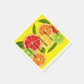 Serviette En Papier Conception de Citrus Vibes d'été, Graphique de Fru (Coin)